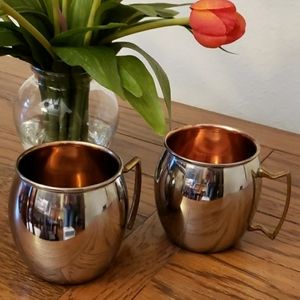 NWOT Set of 2 MB Décor Stainless Steel Moscow Mule Mugs, Never Used